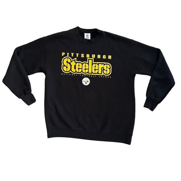 NFL Other - Pittsburgh‎ Steelers Logo Crewneck Sweatshirt Size Large Black NFL Football
